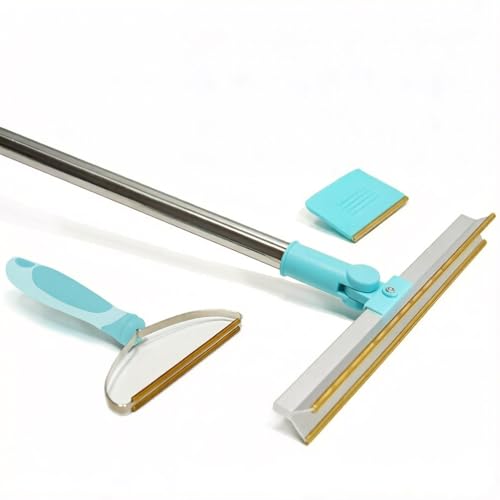 3PCS Carpet Rake for Pet Hair Removal, 53.5" Adjustable Long Handle Pet Hair Scraper with Copper Blade, Lint Remover Brush for Dog Cat Hair, Perfect for Carpet, Rug, Mat, Couch, Sofa