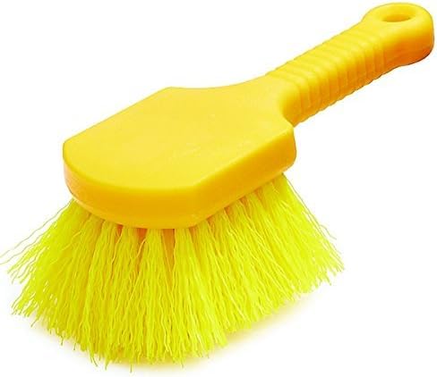 Rubbermaid Commercial 8" Utility Scrub Brush, Plastic Handle, Synthetic Bristles, Cleaning, Multi Purpose, Heavy Duty, Outdoor, Wheels and Tires (Pack of 6) - size: Single Pack (Pack of 6)