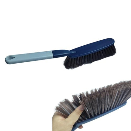 Soft Bristle Bed Sheets Sweeping Cleaning Brush with Long Hand, 15" Plastic Hand Broom Counter Duster for Crumb Debris Desk Quilt Sofa Furniture Car Clothes Hair Remover (3 Pack)