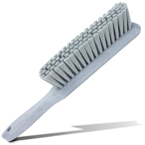 SPARTA Handheld Soft Counter Brush 8 Inch Bristle Span, Multi-Use Dust Brush with 5 Inch Handle for Tables, Countertops, and Delicate Surfaces, Polyester, Gray - color: Gray