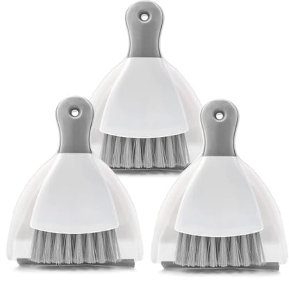 Small Hand Dust Pan and Brush - Small Broom and Dustpan Set, Mini Broom and Dustpan, Compact Dustpans and Brush for Home Cleaning, Sofa, Desk, Guinea Pig Cage, Cat Litter, etc. (Gray 3 Set) - color: Gray, size: 3 Set