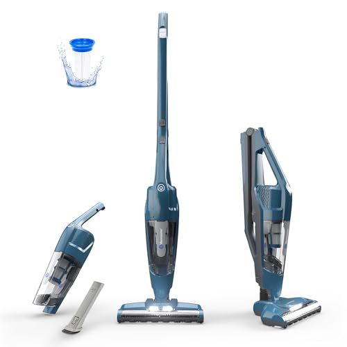 Vacmaster Portable 10.8V 2-in-1 Cordless Stick Lightweight Vacuum Cleaner with 2-Speed Power Control and LED Headlight for Hardwood Floor, Carpet & Pet Hair, Blue - style: Blue