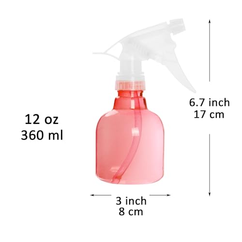 Youngever 6 Pack 12 Ounce Empty Plastic Spray Bottles (Red) - color: Red