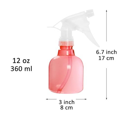 Youngever 6 Pack 12 Ounce Empty Plastic Spray Bottles (Red) - color: Red