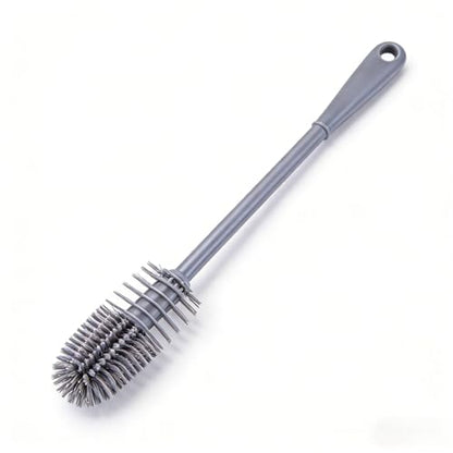 Long-Handle Silicone Bottle Brush – Flexible Deep Cleaning Tool for Cups & Narrow Necks-Grey