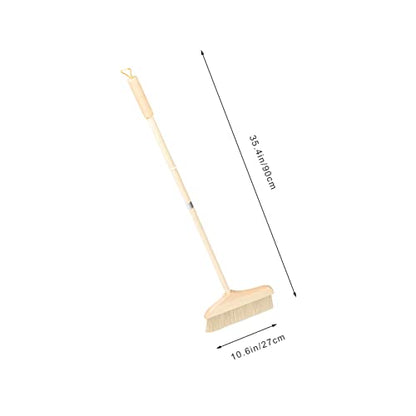 Soft Bristle Indoor Broom with Long Handle Lightweight Detachable Sweeping Brush for Home Kitchen and Office Cleaning Efficient Corner Cleaning Tool