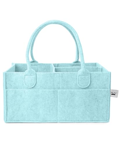 Mr. Pen- Baby Diaper Caddy Organizer, Light Blue | Nursery Storage Bin and Car Organizer for Diapers and Baby Wipes - color: Mint Whisper, size: 1 Pack, Regular