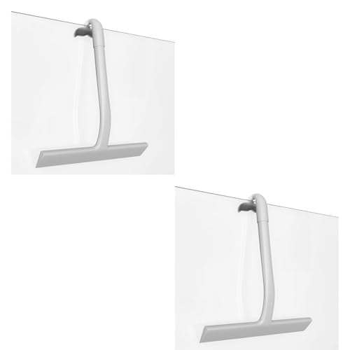 Silicone Shower Squeegee for Glass Doors, 10-Inch All-in-One Squeegee with Built-in Hook, Streak-Free Cleaner Tool for Bathroom, Window, Mirror, Tile Wall, Car, Black - color: Lygsq-gray-2pcs