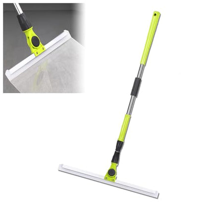 Magic Broom Sweeper, with 51 Long Handle Silicon Broom, Floor Squeegee for Concrete Floor Cleans Glass,Fine Dust,Hair,Liquids