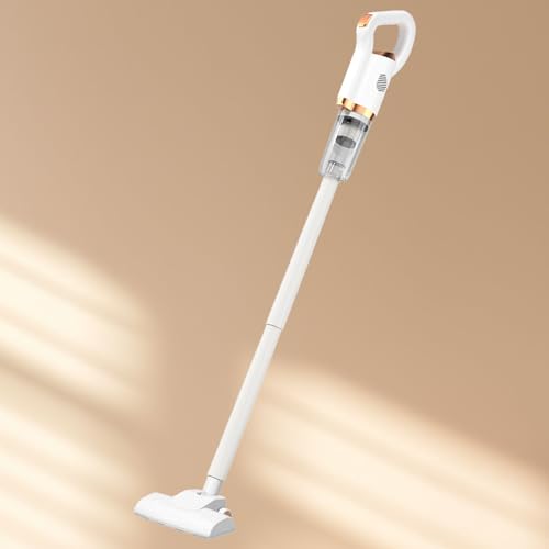 Powerful Cordless Vacuum Cleaner, Quiet Rechargeable Stick Vacuum Electirc Broom Dust Catcher for Pet Hair, Carpet