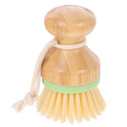 Dish Scrubber Palm Brush for Dishes and Vegetables, Small Kitchen Cleaning Brush with Stiff Bristles, Green Non-Scratch Scrubber for Tough Stains and Sink Cleaning