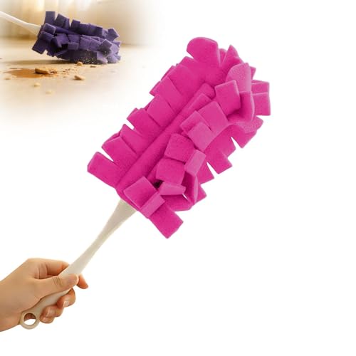 Duster Refills Reusable,2026 New 360° Fleece Duster Refills Set,Reusable Duster Pads Washable for Ceiling Fan Window Kitchen Floor Car (2, Rose Red) - color: Rose Red