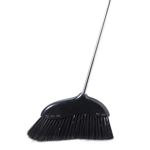 Yocada Heavy Duty Broom Outdoor&Indoor Broom Commercial for Courtyard Garage Lobby Mall Market Floor Home Kitchen Room Office Pet Hair Rubbish 56.9Inch Black