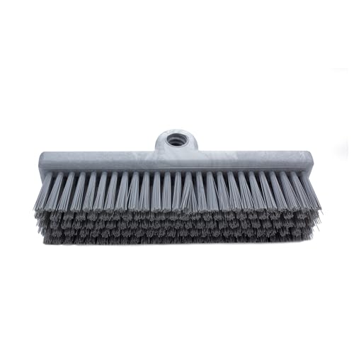 SPARTA 40423EC23 Plastic Floor Scrub Brush, Wall Brush, Equipment Brush With Nonabsorbent Bristles For Industrial Kitchens, Hospitals, Commercial Cleaning, 10 Inches, Gray - color: Gray