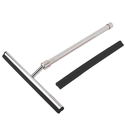 Shower Squeegee,Extendable Handle Stainless Steel Window Glass Cleaner Wiper Bathroom Mirror Brush for Shower Doors, Bathroom,Window,Car Glass