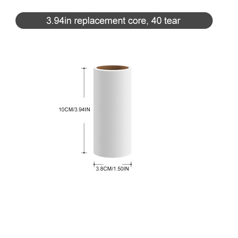 Lint Roller Refill 10CM Wide 40 Sheets Sticky Hair Remover for Clothes and Furniture