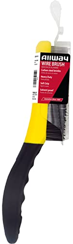 ALLWAY SB416 Soft-Grip Carbon Steel Wire Brush with Shoe Handle - style: Carbon Steel Wire Brush with Shoe Handle