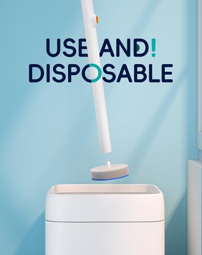 Disposable Toilet Cleaning System - Toilet Wand Kit with 48 High-Performance Refills, Wall Mounted Brush and Holder for Deep Cleaning Bathroom (2 Toilet Brush+48 Refills) - size: 2 Toilet Brush + 48 Refills