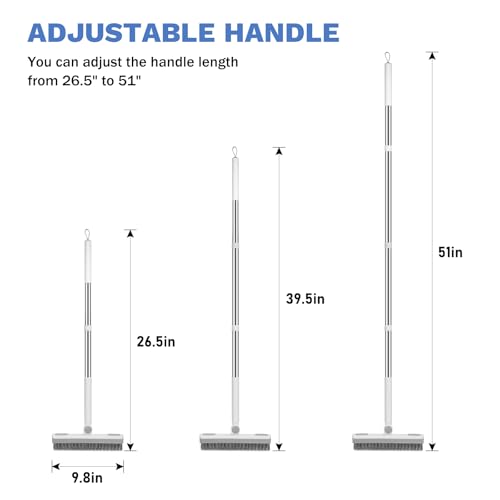 SetSail Toilet Brush and Plunger Set and Grout Cleaner Brush with Long Handle, Stiff Bristle Floor Grout Scrubber for Bathroom, Tile Line, Crevice, Kitchen, Wall, Deck, Garage