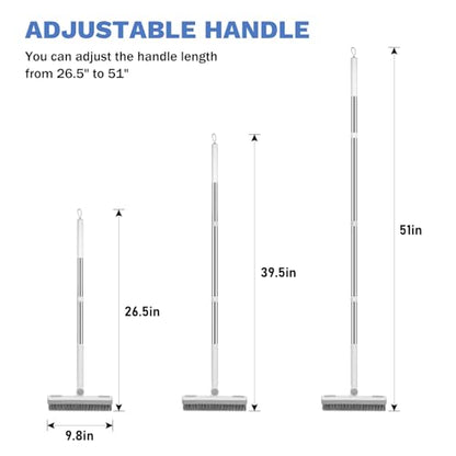 SetSail Toilet Brush and Plunger Set and Grout Cleaner Brush with Long Handle, Stiff Bristle Floor Grout Scrubber for Bathroom, Tile Line, Crevice, Kitchen, Wall, Deck, Garage