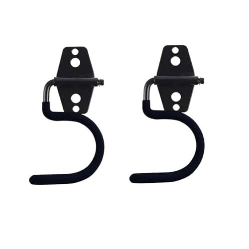 2PCS Garage Hook Heavy Duty Steel Garage Storage Hook, Heavy Duty Hook，Utility Hook and Broom and Mop Holder Wall Mount for Organizing Cleaning Tools, Mops, Garden Tools (S-Type) (Black) - color: Black