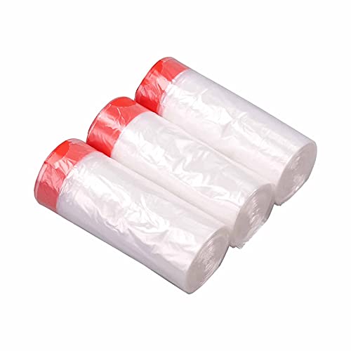 Morcte Clear 8 Gallon Drawstring Trash Bags, 108 Counts - size: 100 Count (Pack of 1)