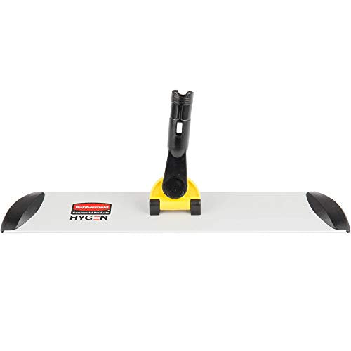 Rubbermaid Commercial Products HYGEN Microfiber Quick-Connect Mop Frame 18 inch Silver for Janitorial/Professional/Industrial Cleaners for Heavy-Duty Floor Cleaning/Mopping/Dusting - style: Mop Frame
