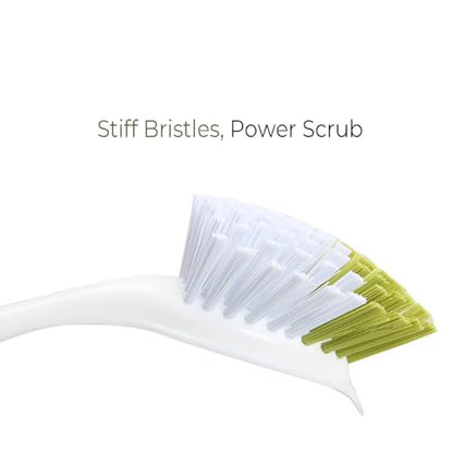 Dish Brush with Handle, Stiff Bristles Dish Scrubber for Pots, Pans & Sink Cleaning, 5 Pack - color: Yellow 5 Pack