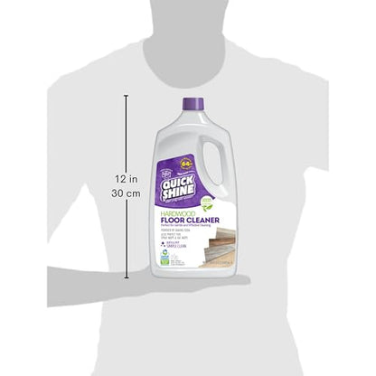 Quick Shine Hardwood Floor Cleaner 64oz | Use in Spray & Vac Mops | Removes Dirt & Scuff Marks | Ready-to-Use, Streak Free, No Rinse | Safer Choice Cleaner |Perfect for Gentle and Effective Cleaning - size: 64 Fl Oz (Pack of 1), style: 1 Bottle