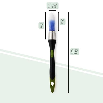 Bates- Trim Brush, 0.75 Inch, Edge Painting Tool, Trim Paint Brushes, Trimmer Edger, Trim Brush - color: Green-black, size: 0.75 inch, 1 Pack