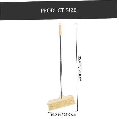 VALICLUD Long Handle Bristle Broom for Efficient Home Cleaning Soft Bristles for Pet Hair Dirt Removal Construction for Indoor Kitchen Use