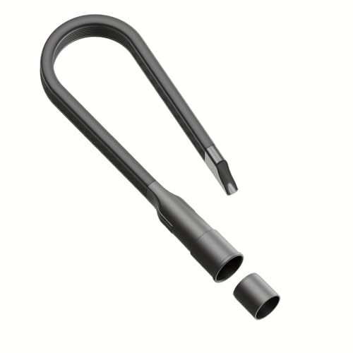 Vacuum Crevice Tool, Long Flat Nozzle Attachment with Slim Dust Brush, Universal Fit Vacuum Accessory for Tight Gaps, Baseboards, Corners & Car Detailing