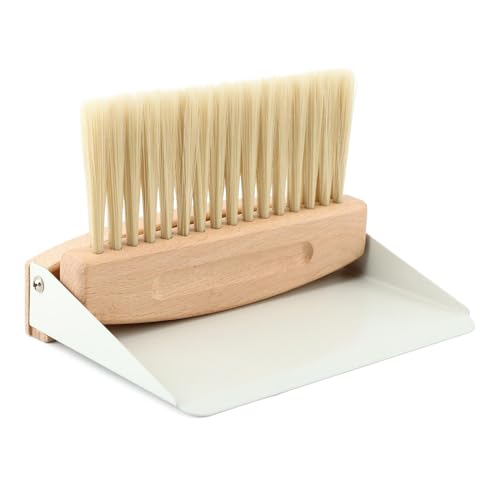 Mini Dustpan and Brush Set,Stable Dust Pans with Brush,Easy to Store and Broom and Dustpan Set,Portable Broom and Dustpan for Countertop,Table,Sofa,Furniture,Keyboard,Car,Cabinet