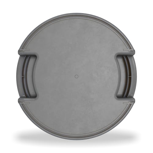 Winco Heavy-Duty Round Waste Container/Trash Can, 10 Gallon, Gray - color: Gray, size: 10 Gallon