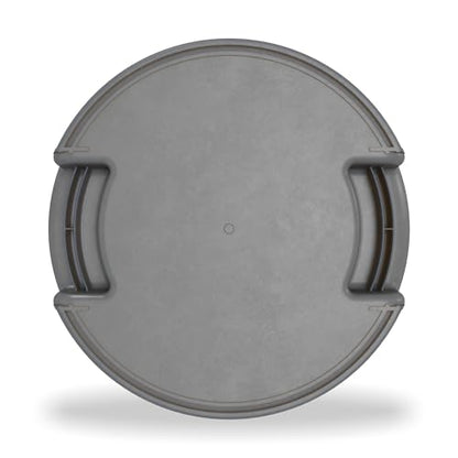 Winco Heavy-Duty Round Waste Container/Trash Can, 10 Gallon, Gray - color: Gray, size: 10 Gallon