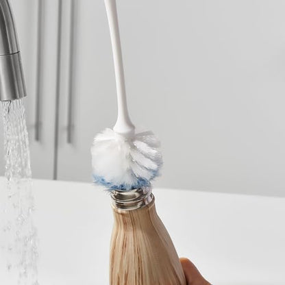 OXO Good Grips Bottle Brush, Dual-Bristle Cleaning for Bottles, Pitchers and Carafes, Flexible Neck Scrub Brush, Safe for Stemware and Delicate Glassware, Dishwasher Safe - style: Bottle Brush