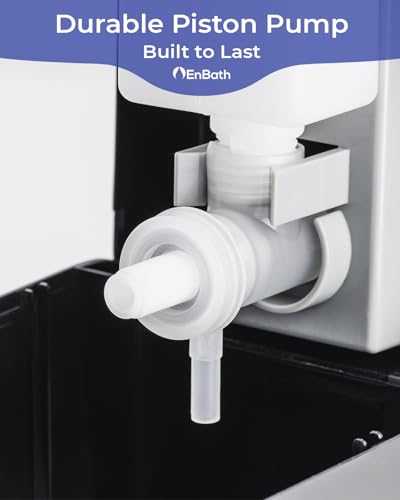 Wall Mounted Soap Dispenser with Large 34 oz. Capacity - A Black Commercial Hand Soap Dispenser or Hand Sanitizer Wall Mount Unit That Holds 25 pct More Than Other Brands - ADA Compliant - size: 1-Pack