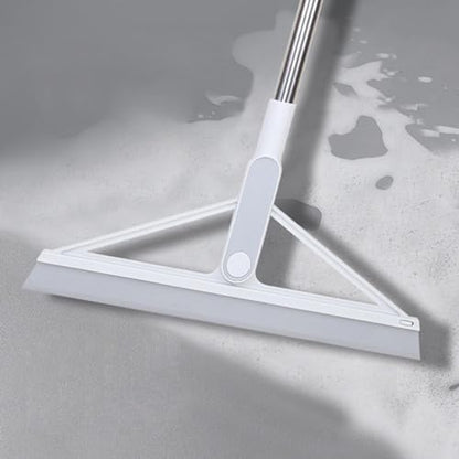 Magic Squeegee Broom for Floor - Multifunction Rubber Brooms with 41" Adjustable Handle Household Cleaning Sweeper for Pet Hair, Carpet, Water