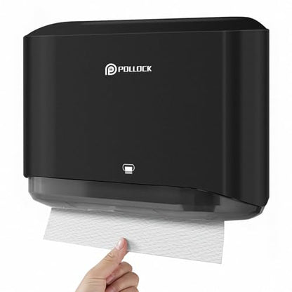 Commercial Paper Towel Dispenser Holder Wall Mount, Multi-fold Trifold C Fold Hand Towel Dispenser, Bathroom Paper Towel Dispenser, Toilet Paper Napkin Holder (Black-5859) - color: Black-5859