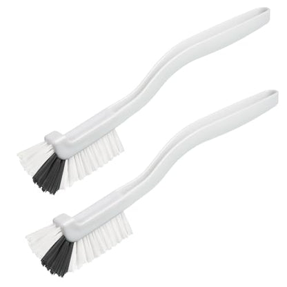 GTOTd Kitchen Right Angle Scrub Grout Small Cleaning Brush（2 Pack）Best Kitchen Gadgets Gifts Stuff for Bottle Bathroom Brushes Household Pot Pan Dishwasher Edge Corners Deep Brush with Stiff Bristles
