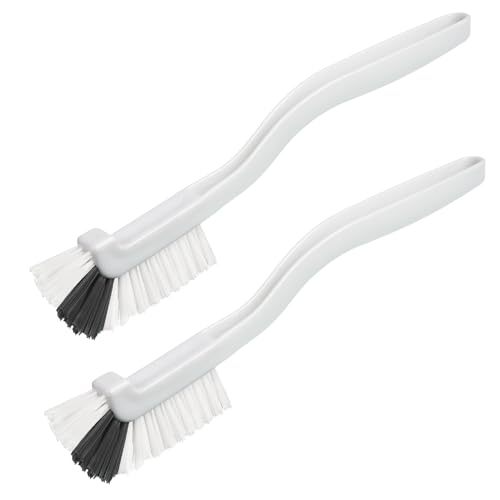 GTOTd Kitchen Right Angle Scrub Grout Small Cleaning Brush（2 Pack）Best Kitchen Gadgets Gifts Stuff for Bottle Bathroom Brushes Household Pot Pan Dishwasher Edge Corners Deep Brush with Stiff Bristles
