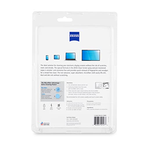 ZEISS Screen Cleaning Combo Kit for Computers, Phones, Televisions and More - size: 1 Count (Pack of 1), style: Tech Wipe Kit