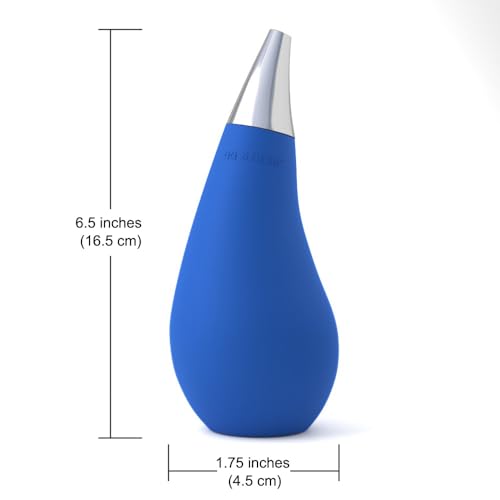 Kitchen Bathroom Counter top Squeezable Soap Dispensers Tear Drop Shape Bottle (Blue, ~7oz) - color: Blue, size: ~7oz