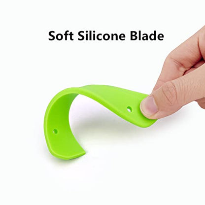 Super Flexible Silicone Squeegee, Auto Water Blade, Water Wiper, Shower Squeegee, 5.9'' Blade and 7.5'' Long Handle, for Car Windshield, Window, Mirror, Glass Door, Black Green - color: Black Green