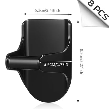 Taiyin 4 Pcs Wall Mount Spray Bottle Hooks Holder Spray Bottle Hanger Adhesive Hook to Create Storage Space Rack Organizer Hanger for Cabinet Kitchen Variety Surfaces (Black) - color: Black