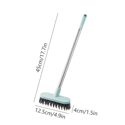 Floor Brush, 17.7inch Shower Scrub Brush with Stiff Bristles, Scrub Brushes for Cleaning Non-Scratch, Bathroom Scrub Brush for Cleaning Tile Wall Deck Bathroom Patio Garage Kitchen (Blue)