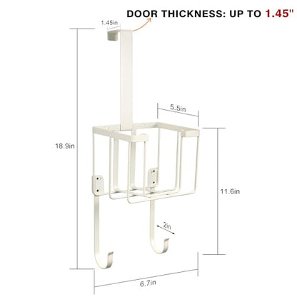 ORLESS Over The Door/Wall Mount Ironing Board Hanger, Laundry Room Iron and Ironing Caddy Board Storage Holder White - color: Regular White