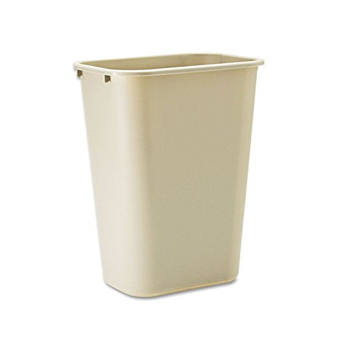Rubbermaid Commercial Products Deskside Wastebasket/Trash Can, 10.25-Gallon/41-Quart, Beige, Plastic, Garbage Can for Home/Office, Fits Under Desk/Sink/Cabinet - color: Beige, size: 10.25 Gallons