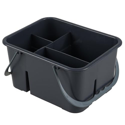 Plastic Cleaning Caddy with Handle, Portable Storage Caddy, Gray, F