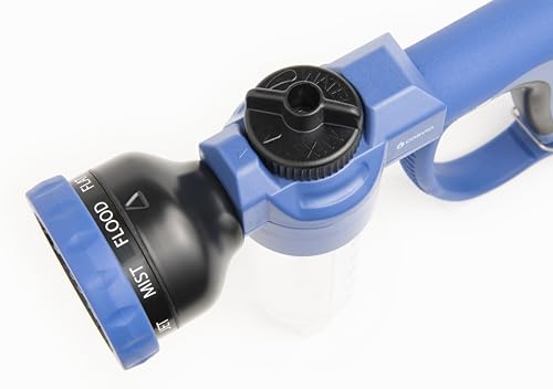 Corvid Adjustable Nozzle with Soap Dispenser, 8-Pattern Spray Hose Nozzle for Cleaning Cars, House, and Pets - Lightweight Plastic Design